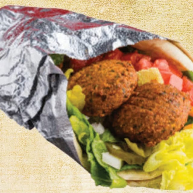 Falafel Gyro Sandwich.